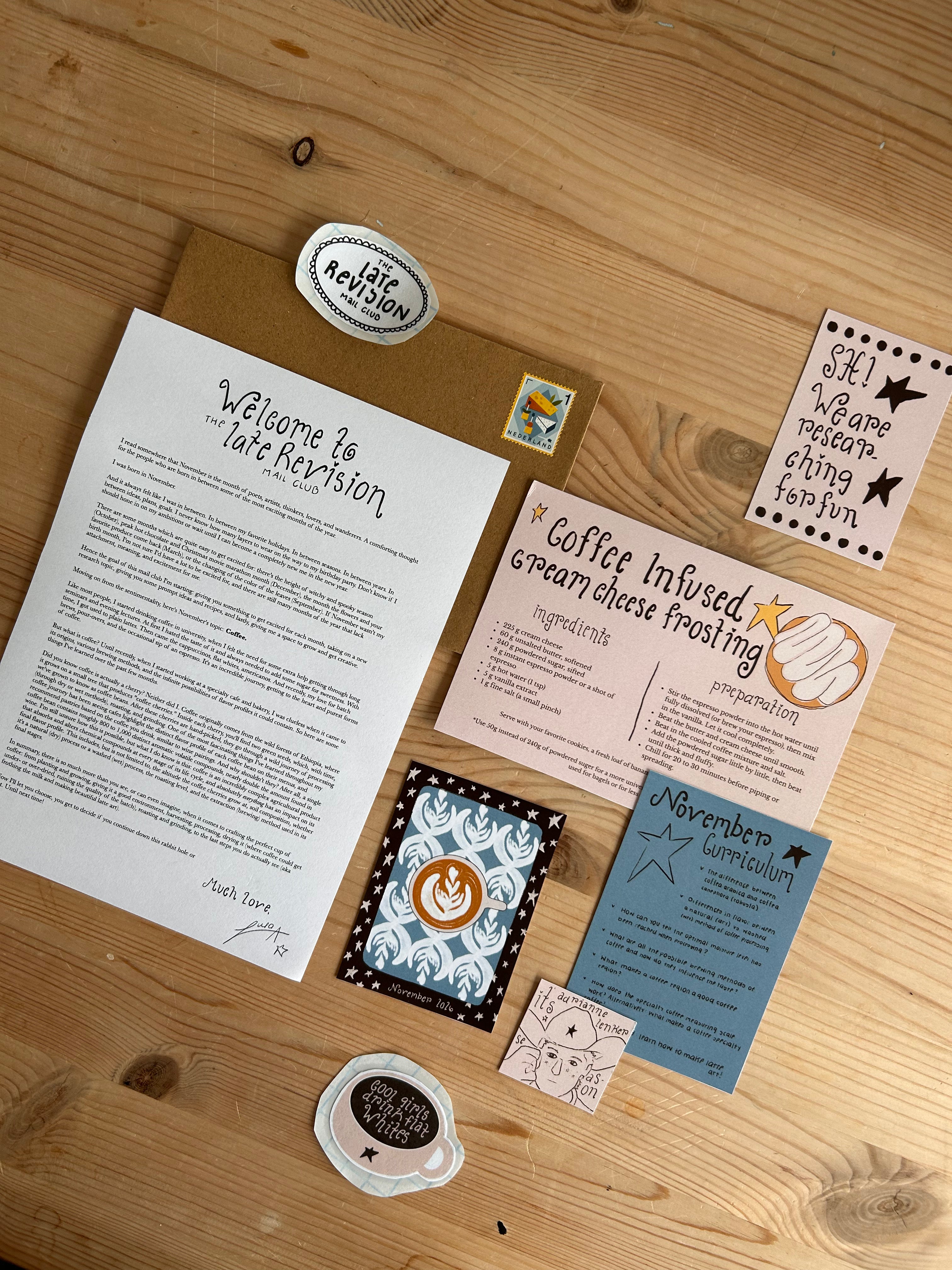 The Late Revision Mail Club (November's Edition)